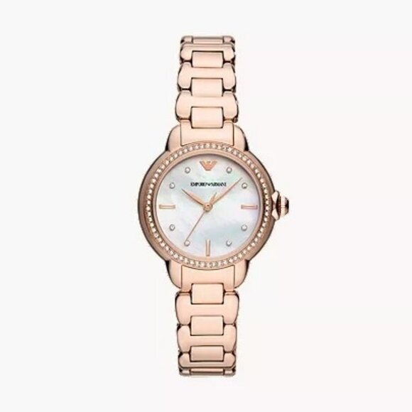 Emporio Armani Three-Hand Rose Gold-Tone Stainless Steel Watch - AR11523 - Picture 1 of 5